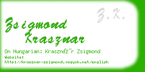 zsigmond krasznar business card